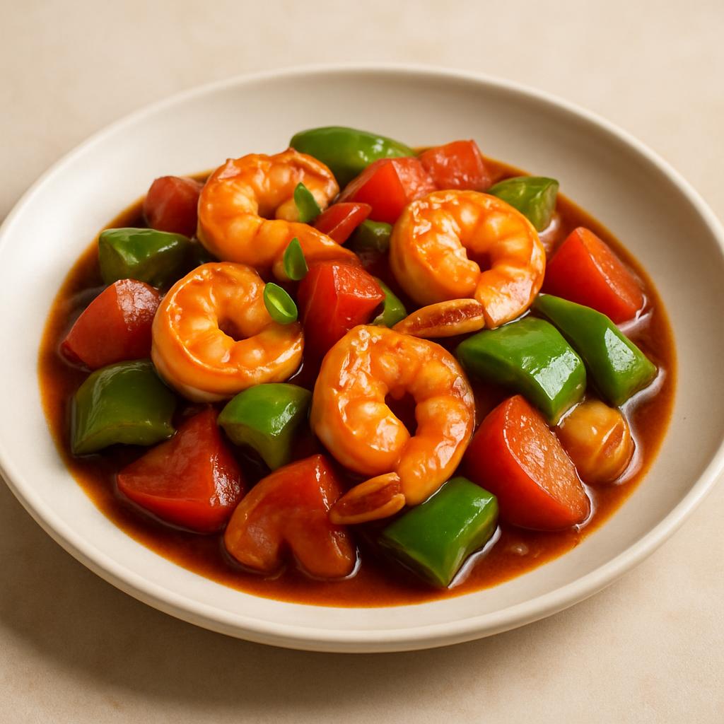 Shrimp w. Pepper & Tomato — Chung Wah Restaurant Baltimore