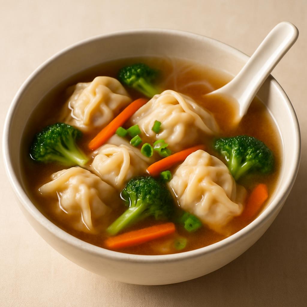 Wonton w. Chicken & Vegetable — Chung Wah Restaurant Baltimore