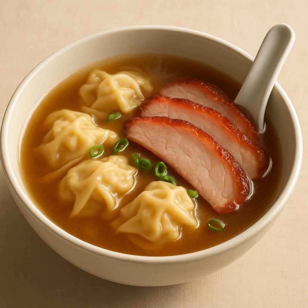 Wonton w. Sliced Roast Pork — Chung Wah Restaurant Baltimore