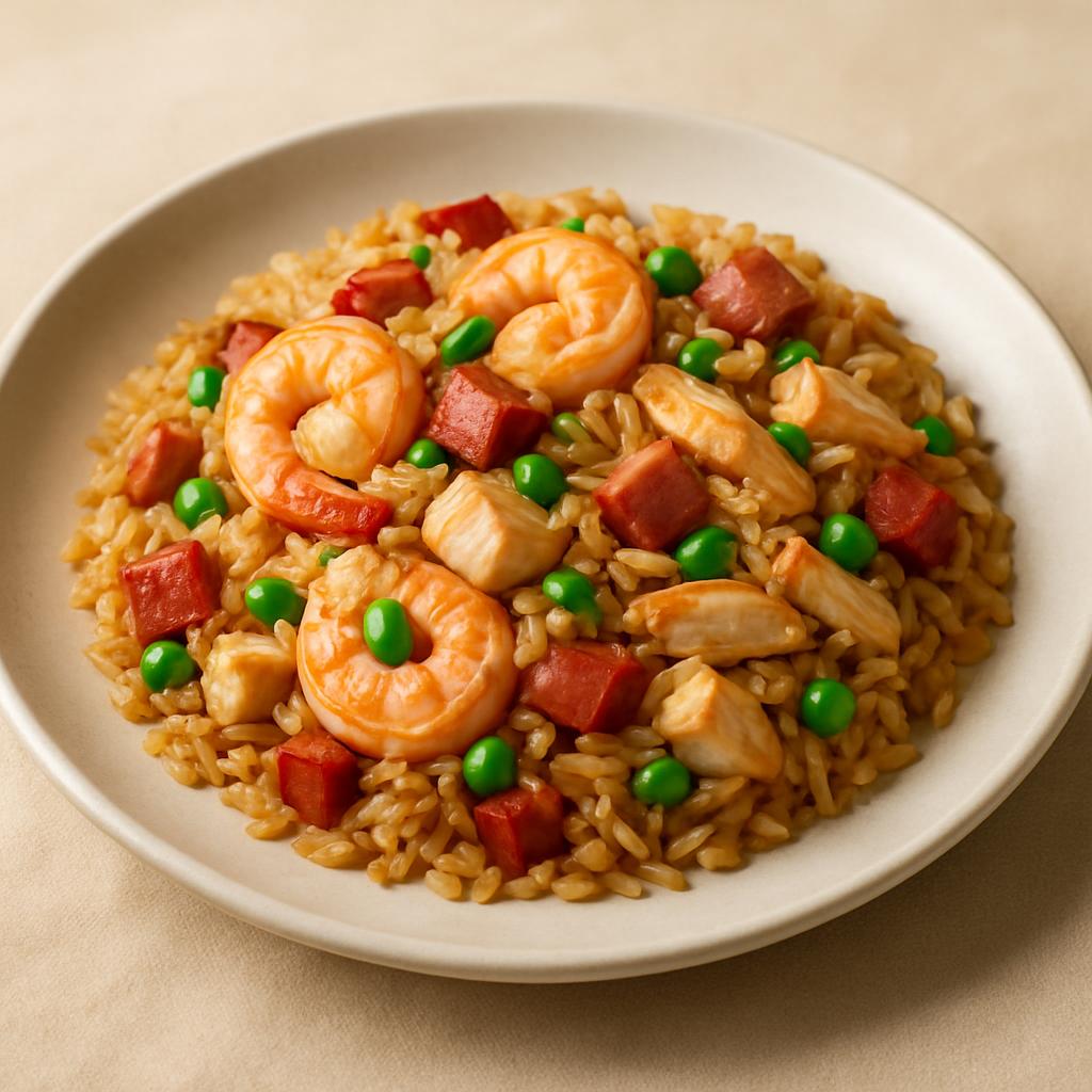 Yang Chow Fried Rice Roast pork, chicken & shrimp — Chung Wah Restaurant Baltimore